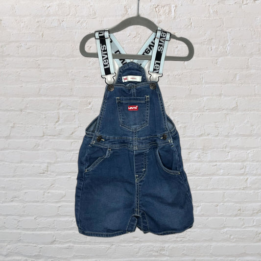 Levi's Branded Strap Short-Alls (24M)