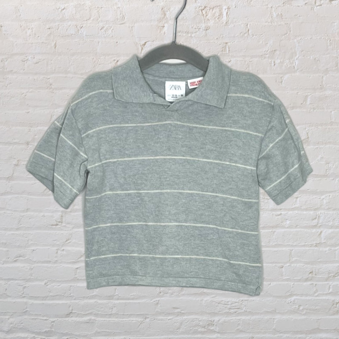 Zara Striped Soft Knit Shirt (12-18)