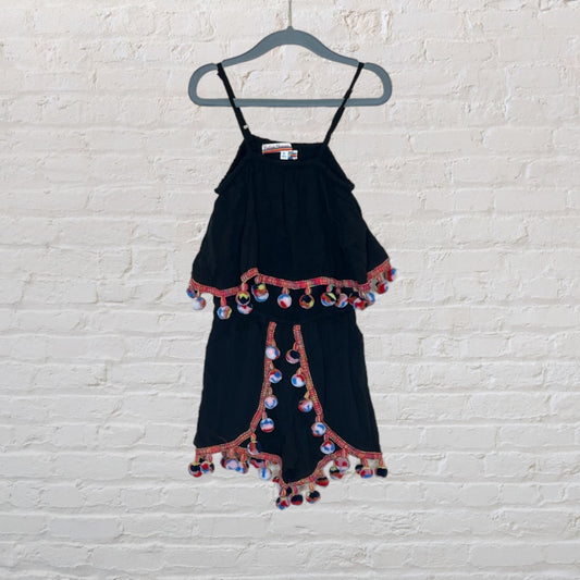 Vintage Havana Pom-Pom Romper (10-12)