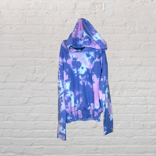 Cinched Waist Tie-Dye Hoodie - 12