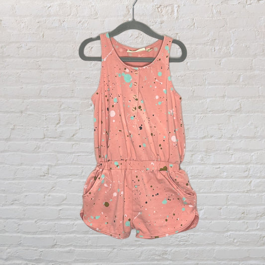 Soft Gallery Paint Splatter Romper (4T)