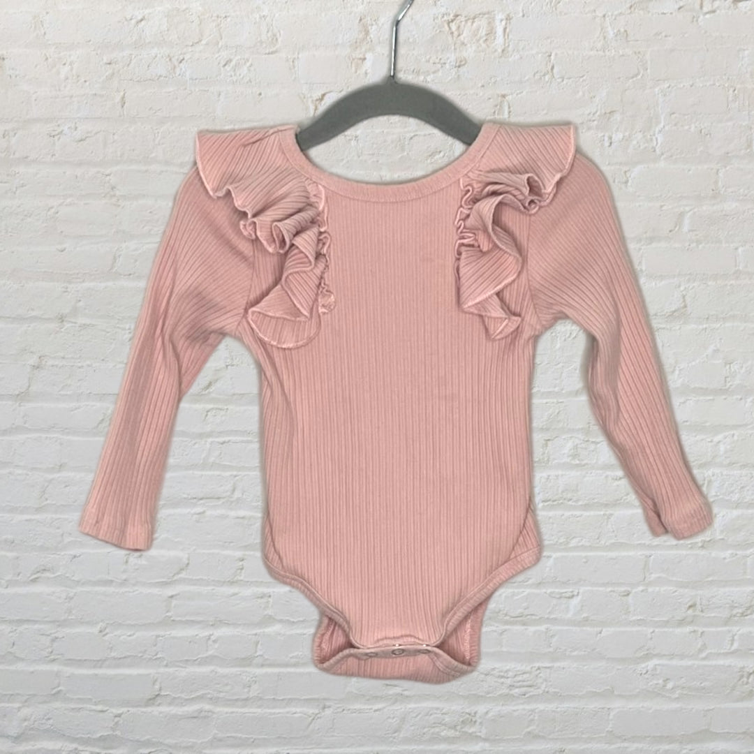 Unknown Brand Ribbed Ruffle Onesie (24M)