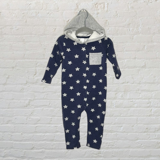 Nordstrom Baby Hooded Star Print Romper (9M)