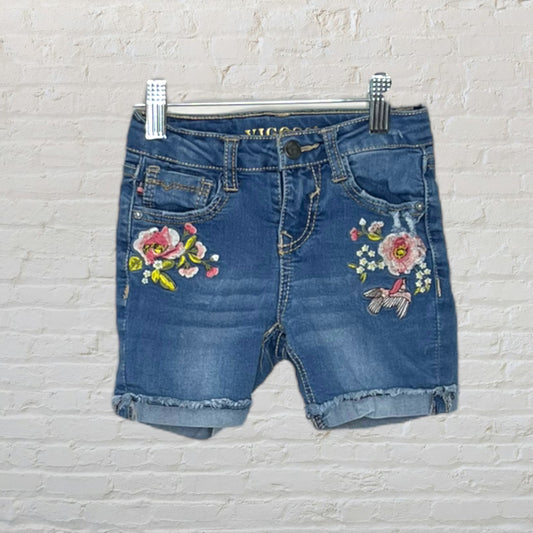 Vigoss Embroidered Floral Denim Shorts (5T)