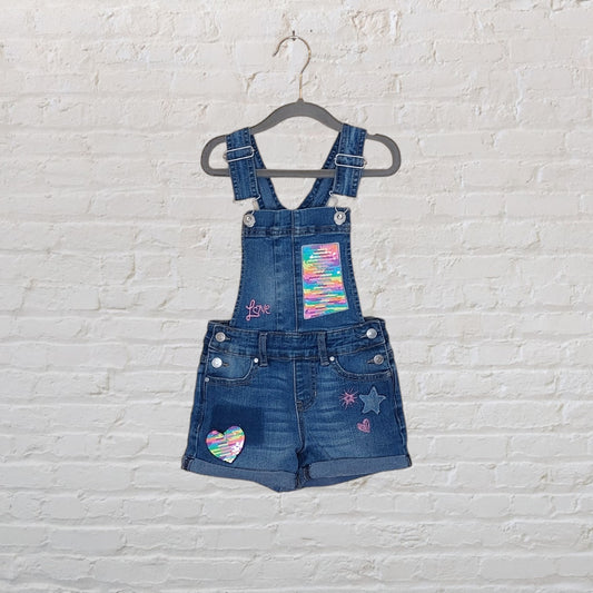 Jordache Flip Sequin Patched Short-Alls - 4-5