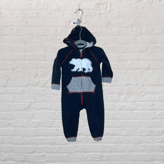 Hatley Polar Bear Hoodie Romper - 12-18