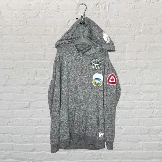 Roots Patched Zip Hoodie (11-1)