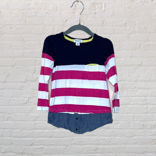 Striped 2-in-1 Long-Sleeve - 3T