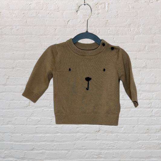 Gap Knit Bear Face Sweater - 3-6