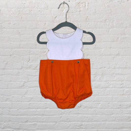 Jacadi Two-Tone Woven Bubble Romper - 6M