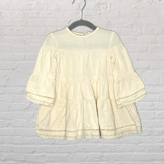 Quincy Mae Bell-Sleeve Muslin Dress (18-24)