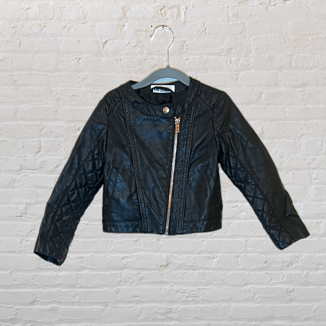 Quilted Faux Leather Jacket