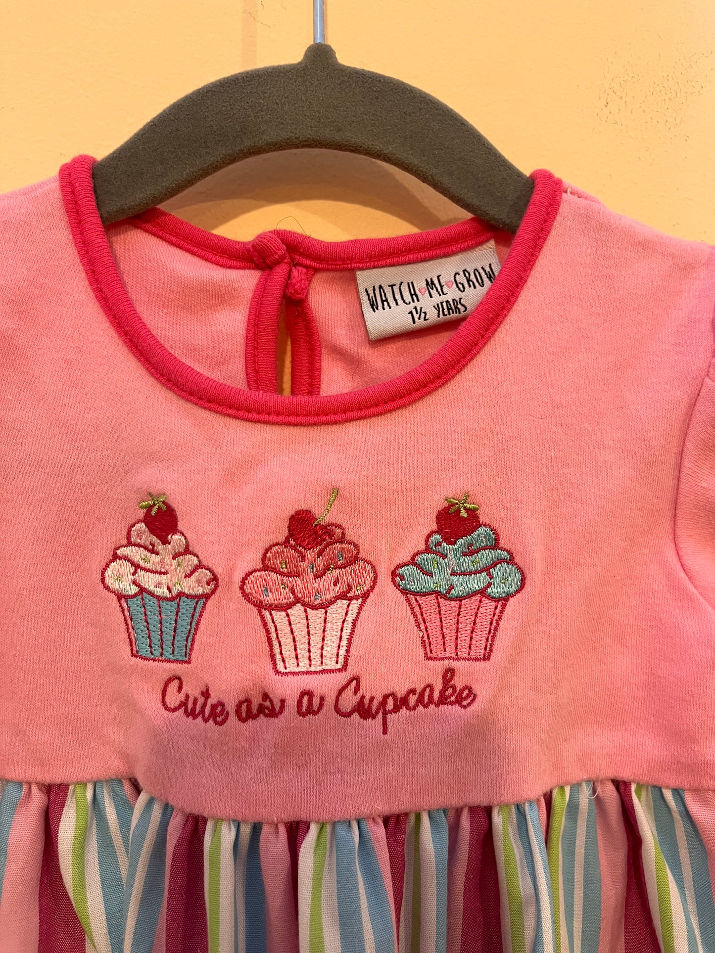 Watch Me Grow "Cute As A Cupcake" Embroidered Dress (18M)