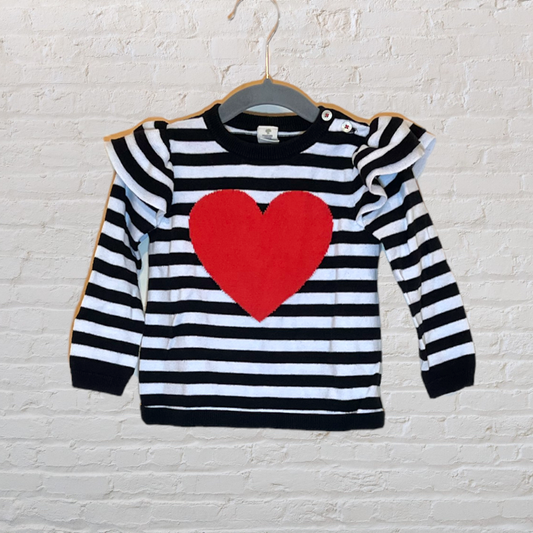 Tucker + Tate Striped Heart Knit Sweater (18M)