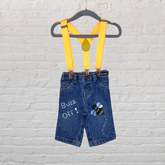 Bipsy Bopsy Baby Hand-Painted Jeans With Suspenders (6M)