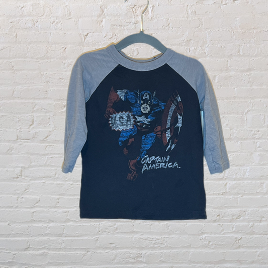 Gap x Junk Food Captain America Long-Sleeve (18-24)