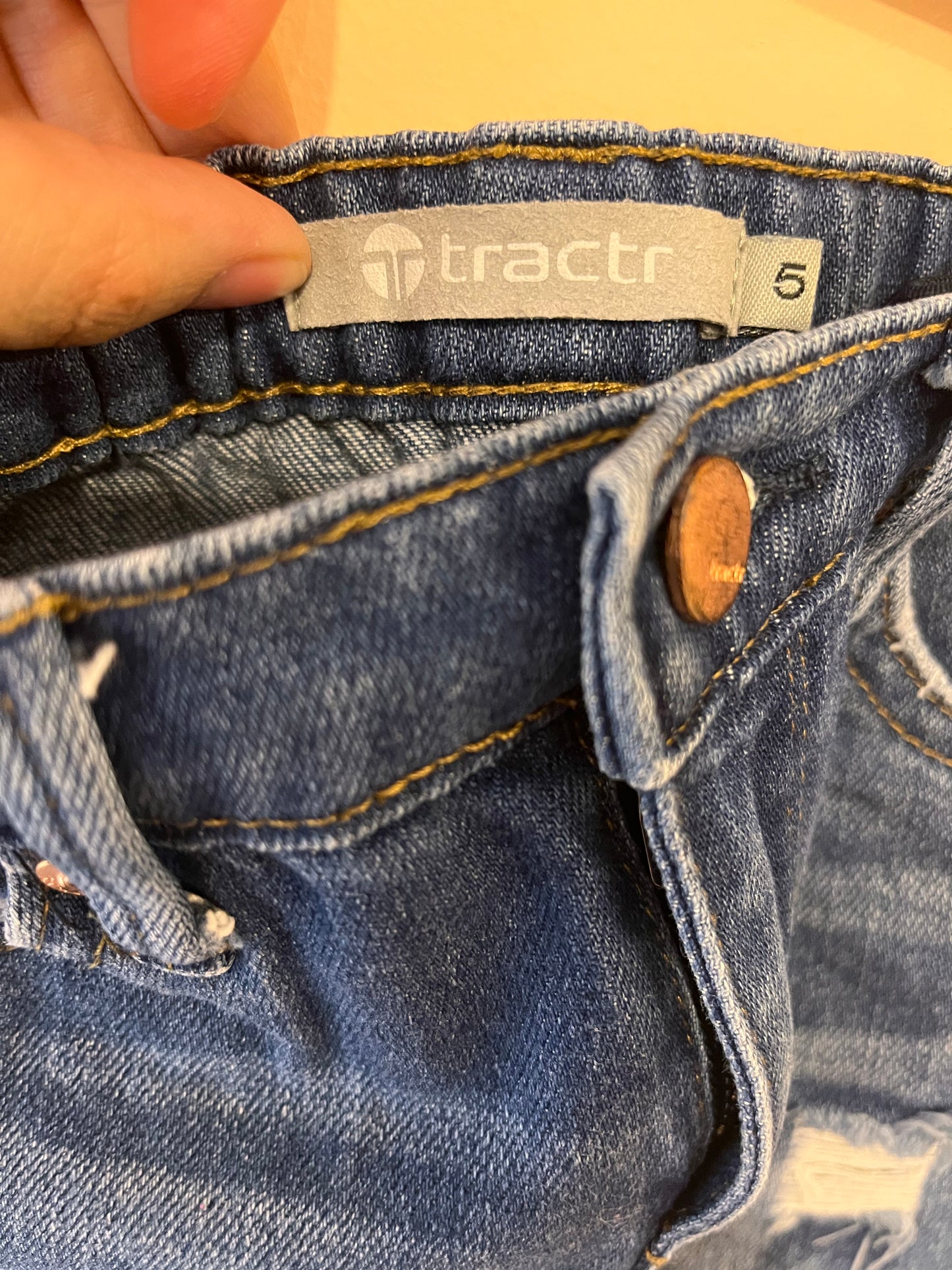 Tractr Distressed Denim Skirt (5T)