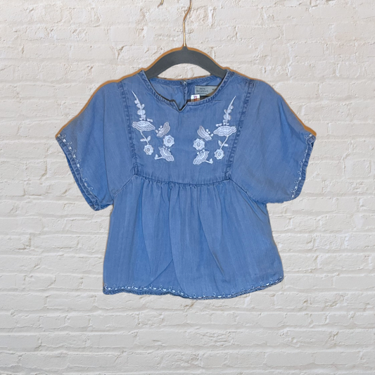 Zara Embroidered Chambray Tunic (12-18)